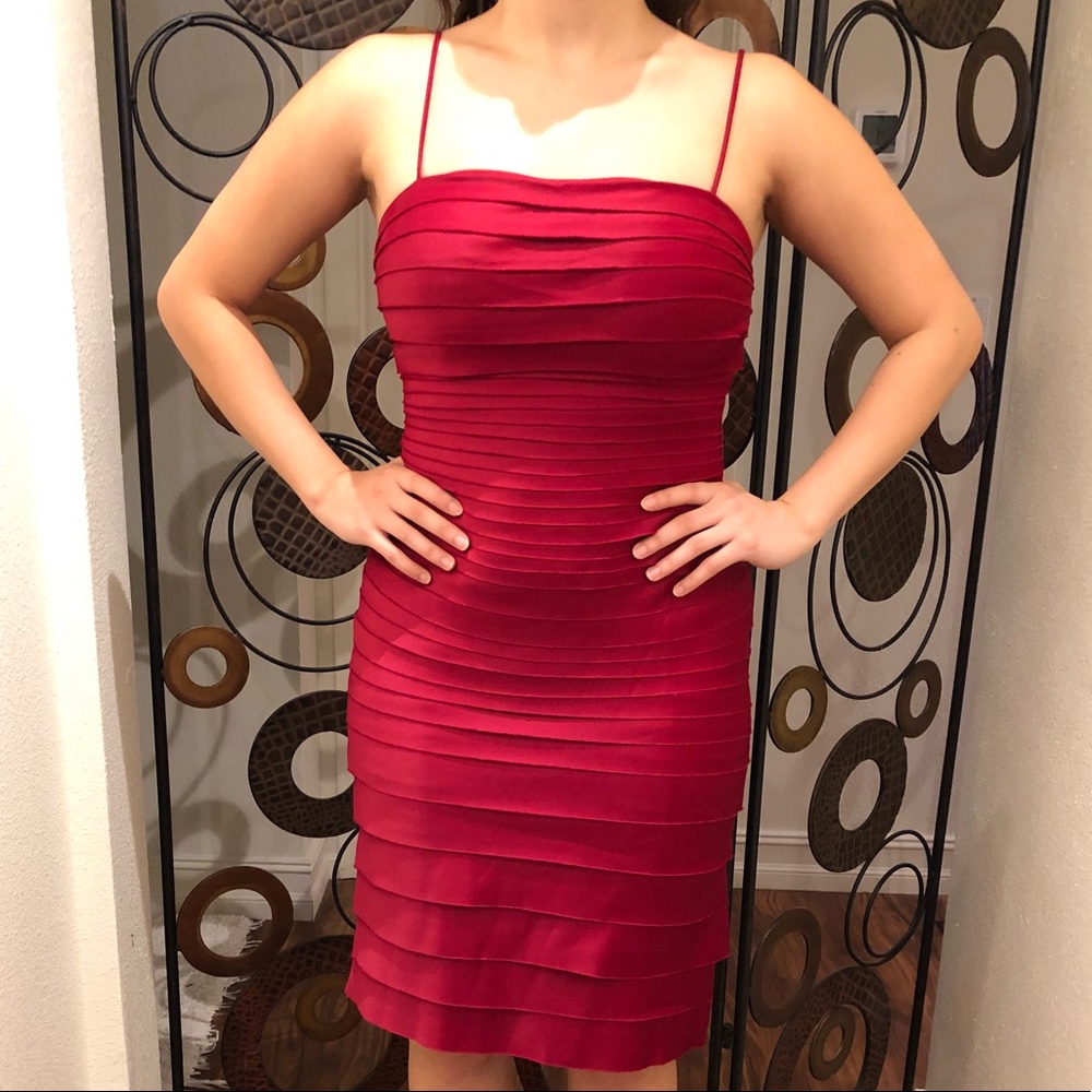 Red cocktail dress
